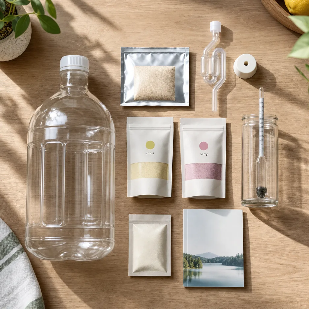 Hard Seltzer Kit laid out for the camera